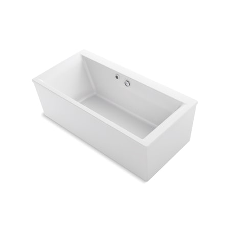 Kohler Soaking Tub, 60-3/4 in L, 34-11/16 in W, White, Acrylic, Center 24010-W1-0